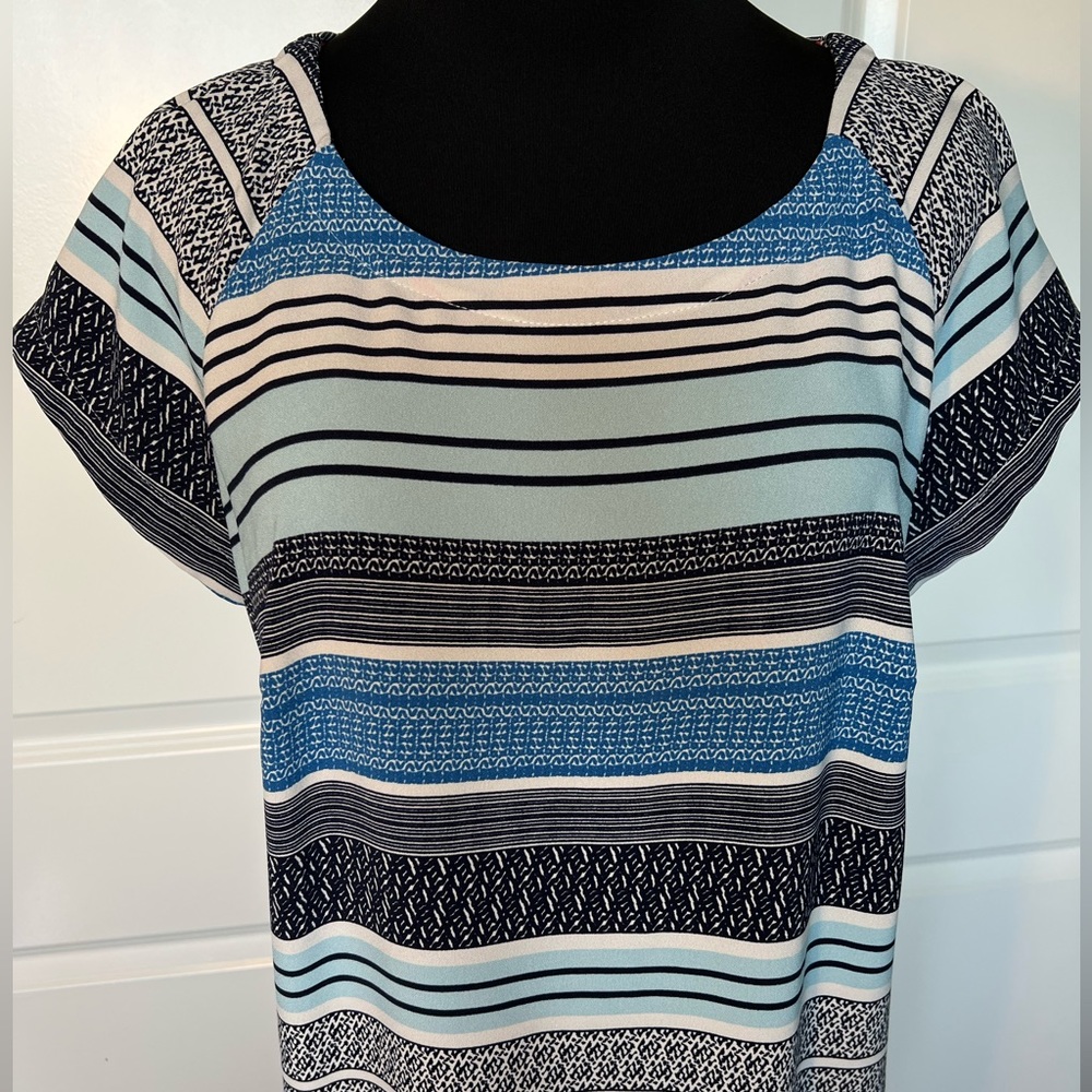 Blue White Stripe Dress Size XXL